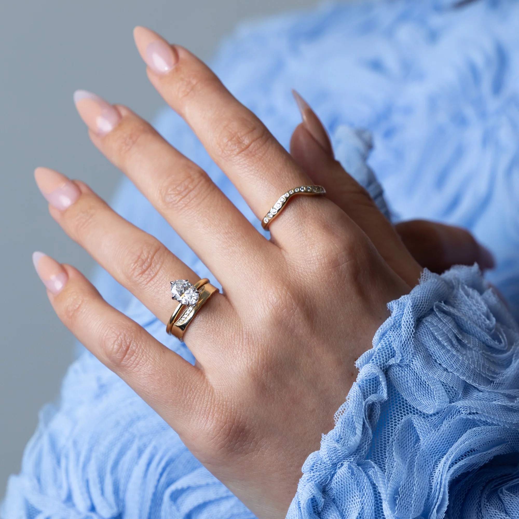 1.50 ct Lab-Grown Oval Diamond Vault Ring - Image 2