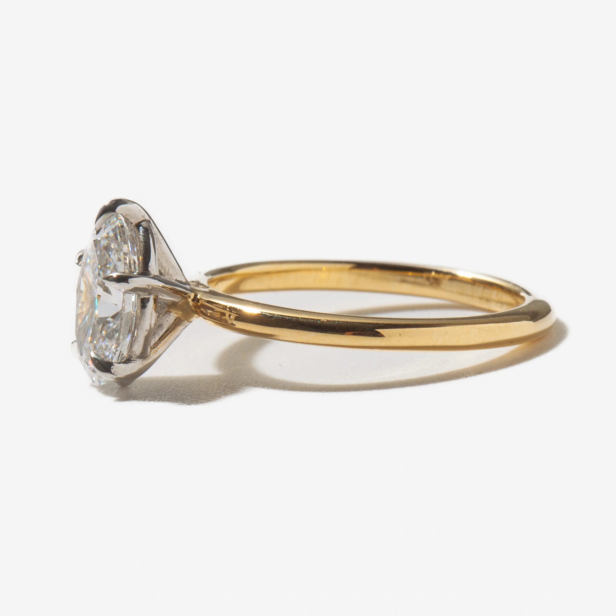 1.50 ct Lab-Grown Oval Diamond Vault Ring - Image 4