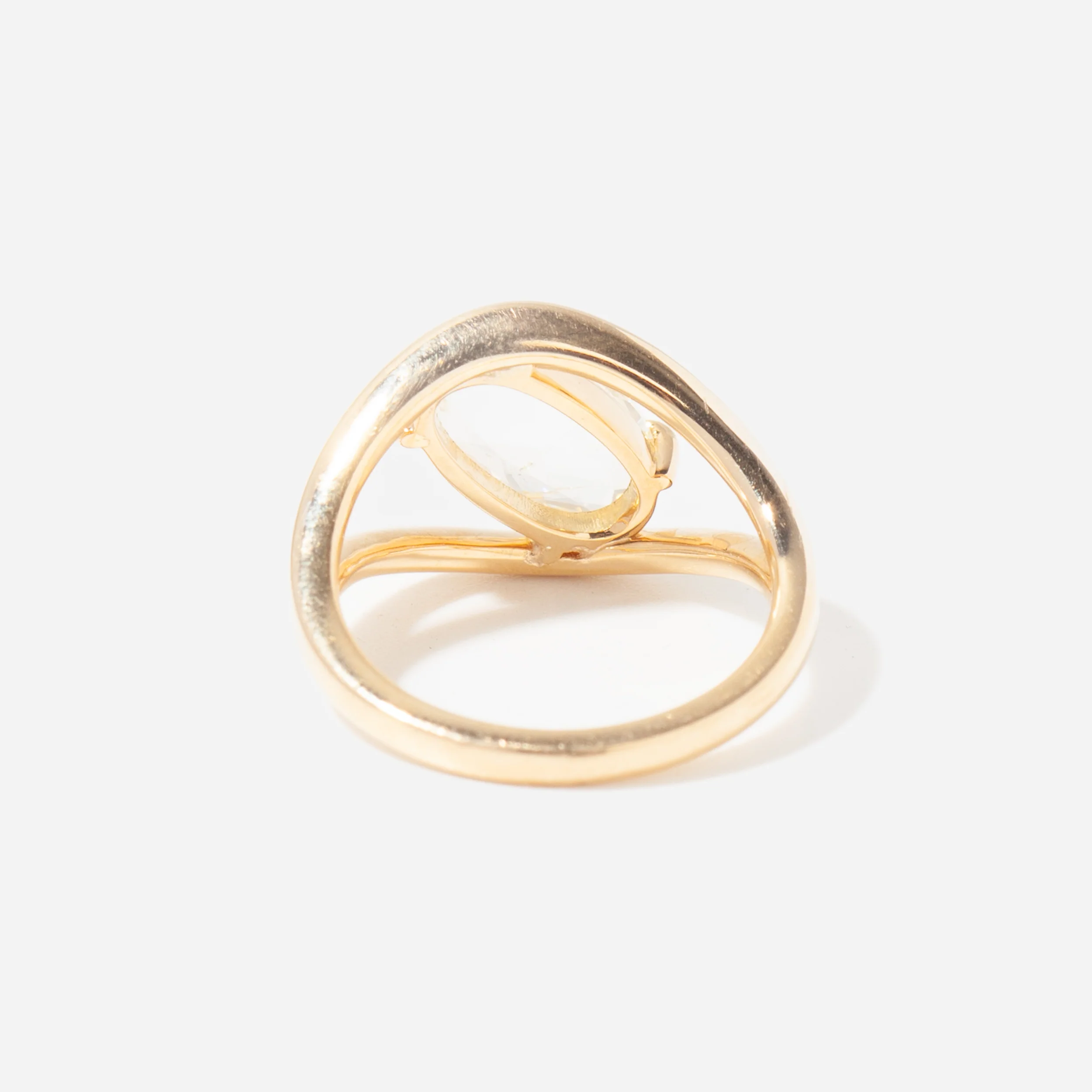 2.02 ct Rose-cut Oval Diamond Loop Ring - Image 4
