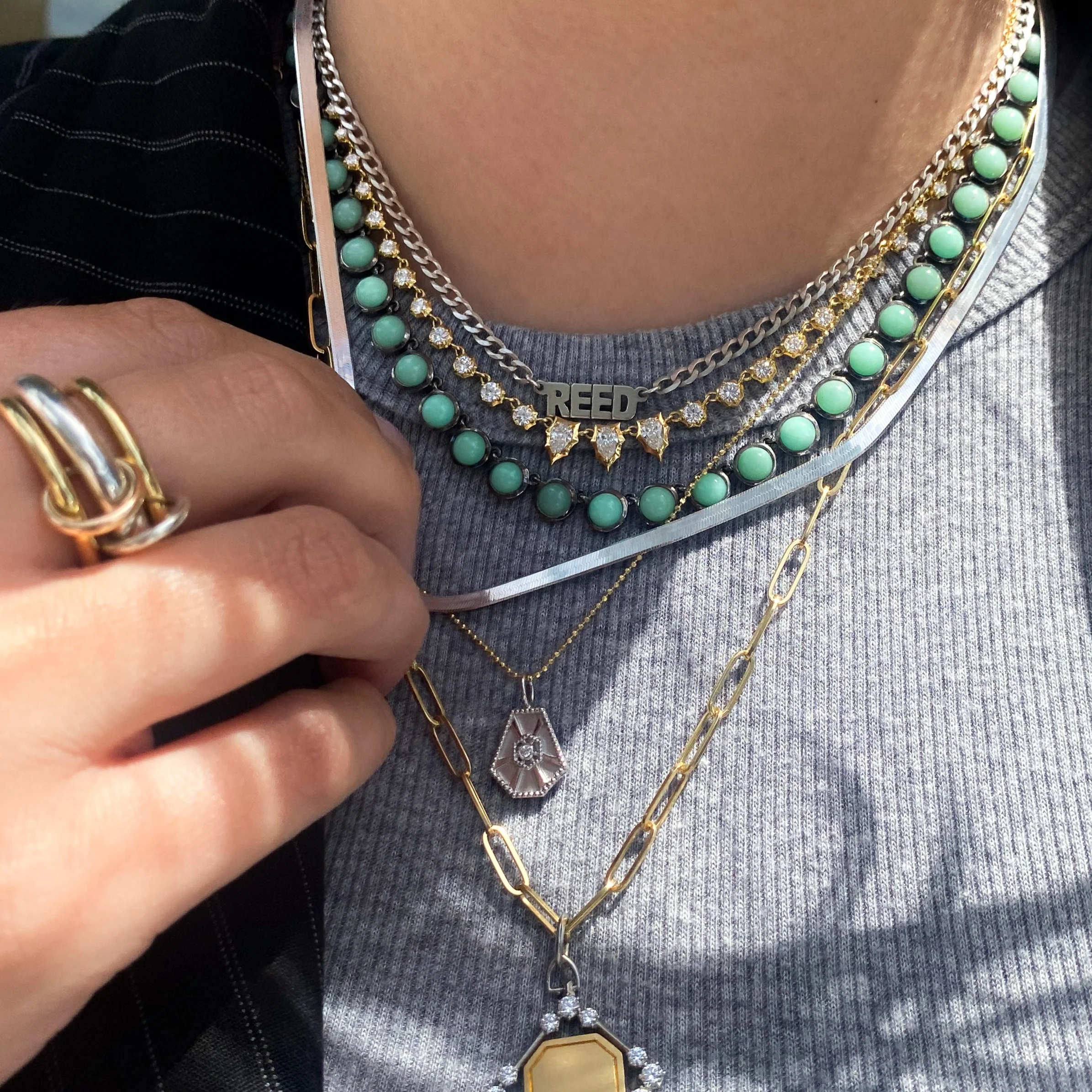 3.0mm Sterling Silver Herringbone Chain - Image 3