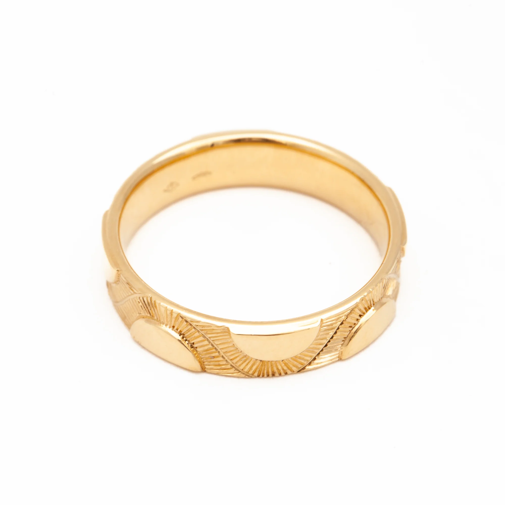 5.5 mm Golden Sun Full Eternity Pattern Wedding Band - Image 3