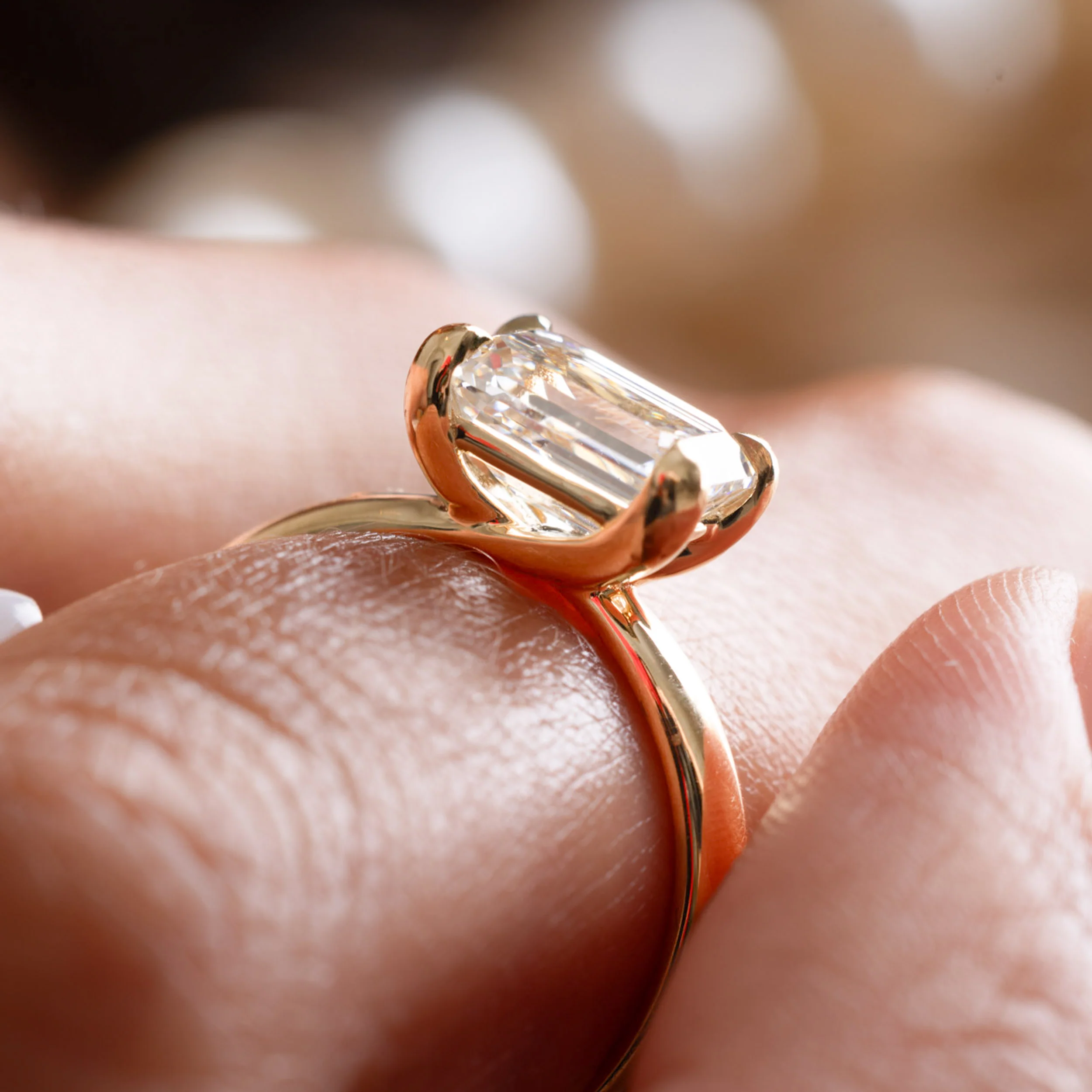 Aerie Emerald-Cut Diamond Solitaire - Image 3