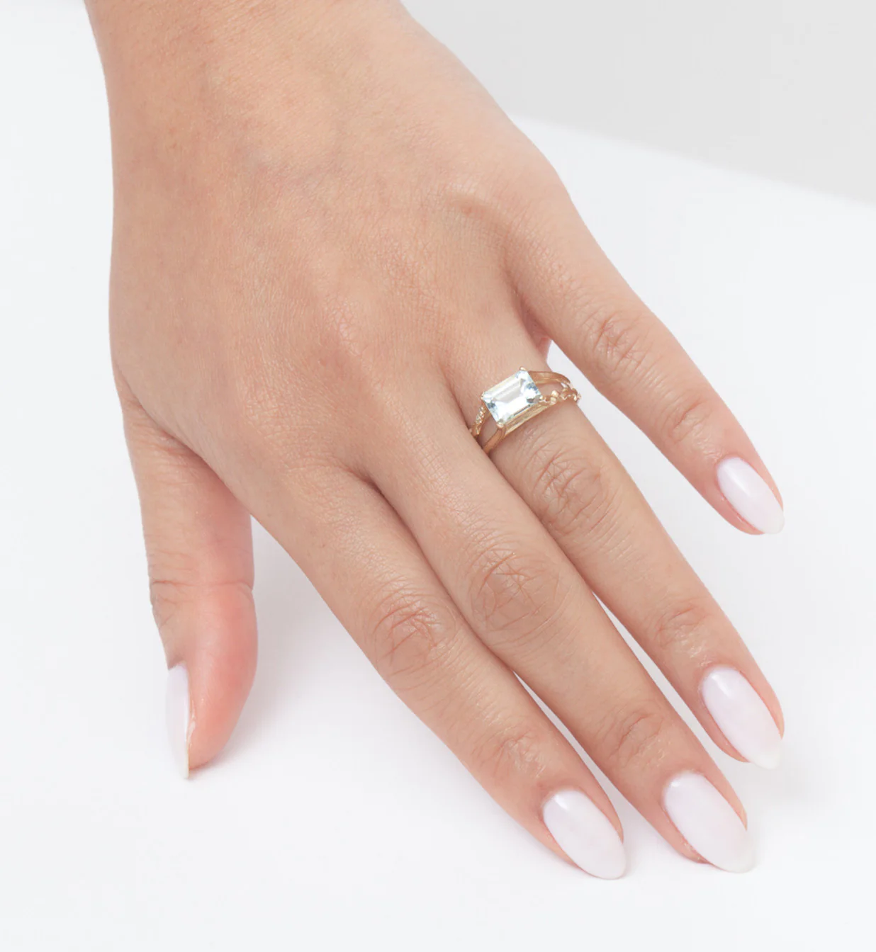 Aquamarine Floating Ring - Image 2