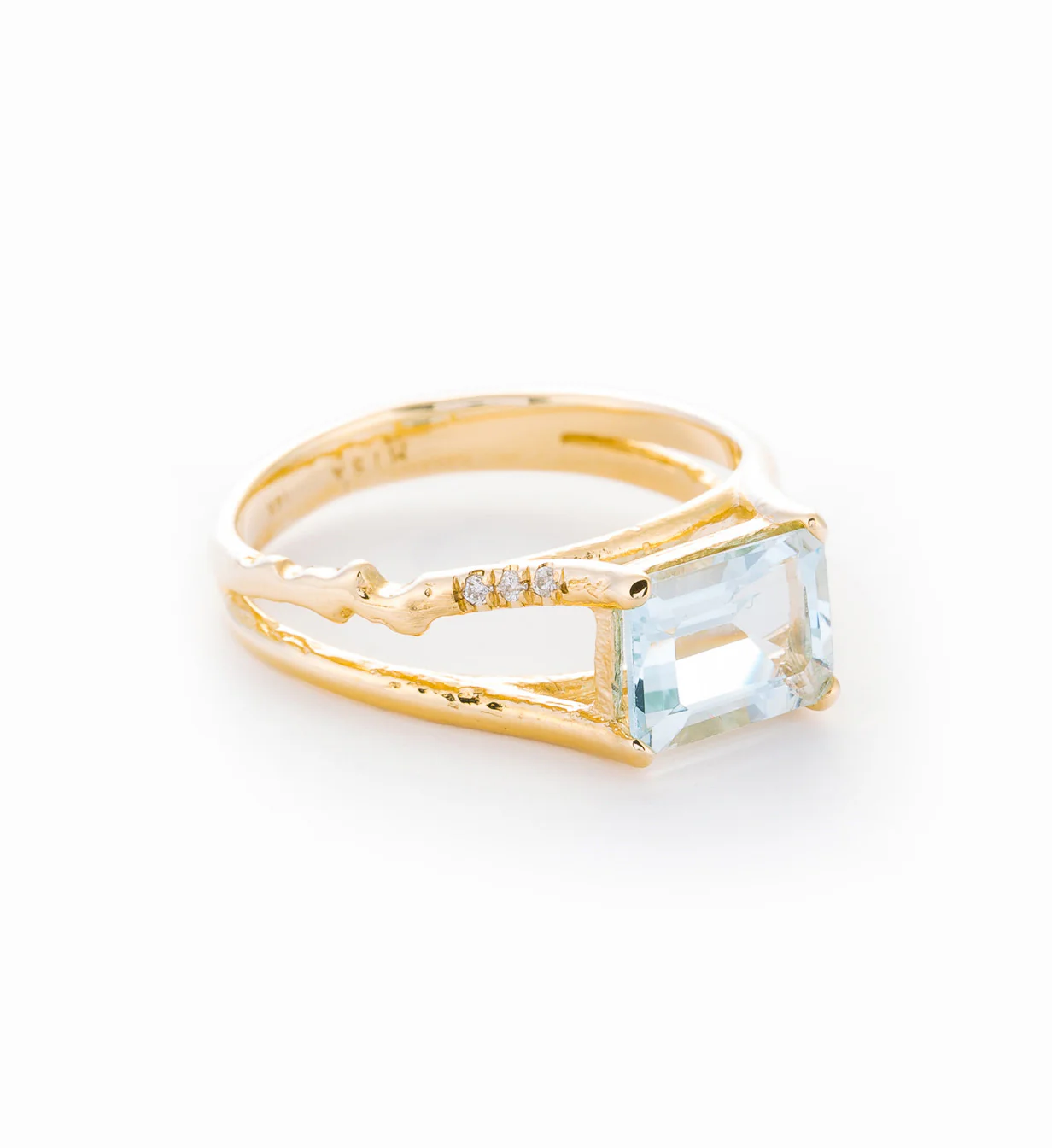 Aquamarine Floating Ring - Image 3