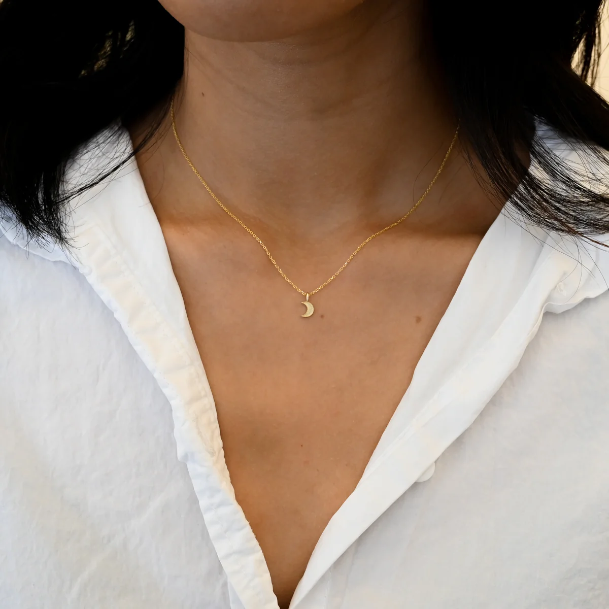 Beaded Moon Necklace - Image 2