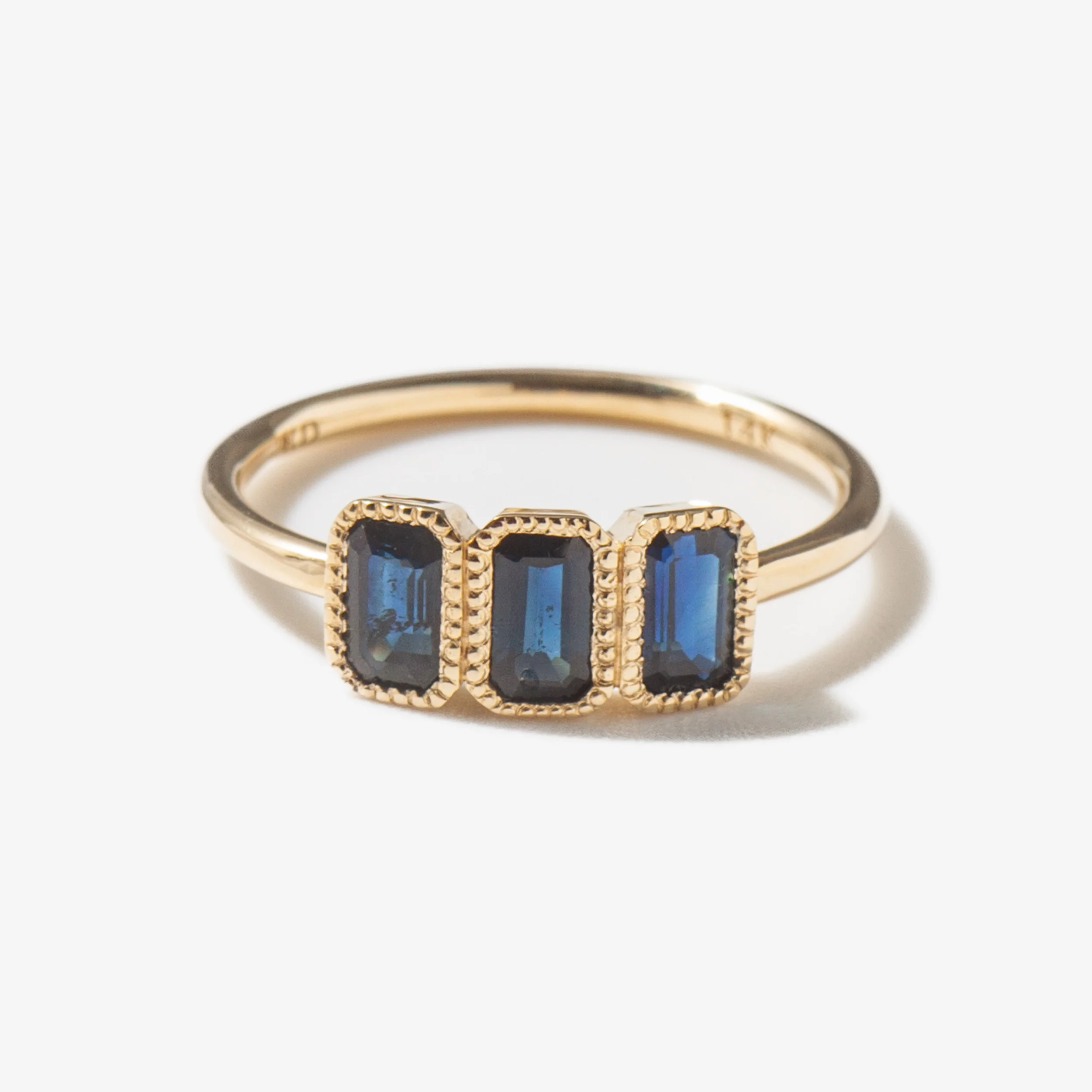 Blue Sapphire Campana Ring