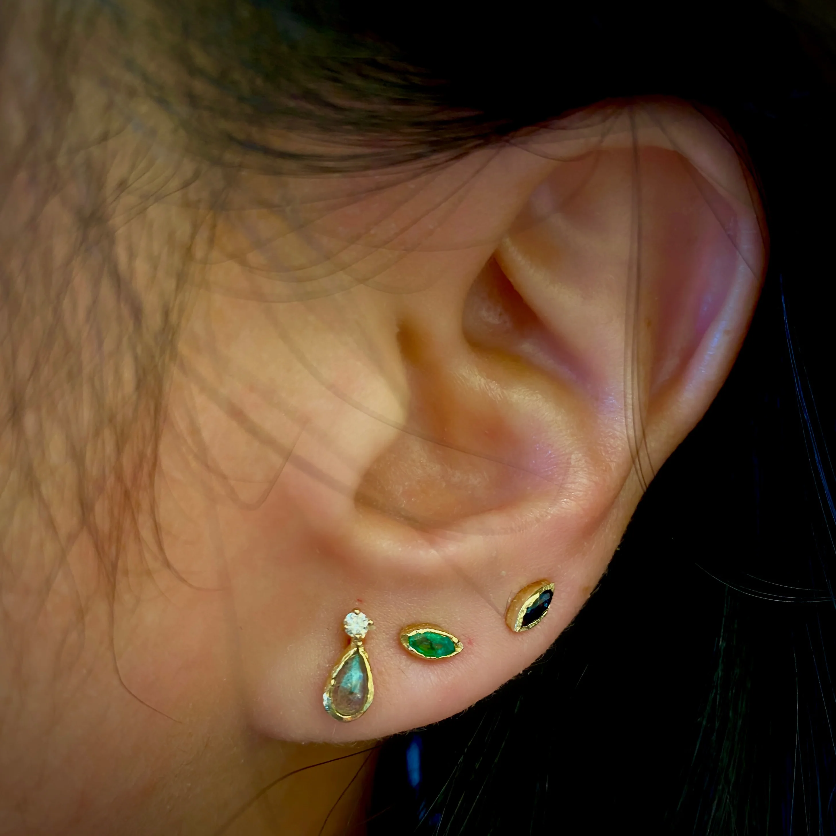 Bud Sapphire Earrings - Image 2