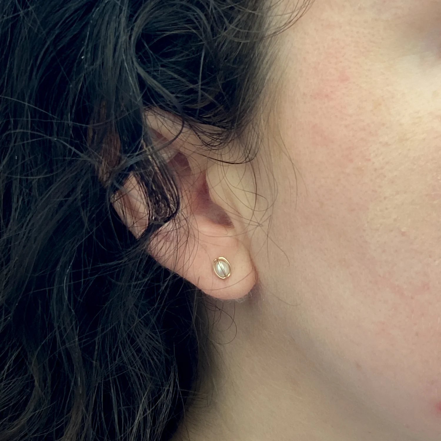 Caged Pearl Studs - Image 2
