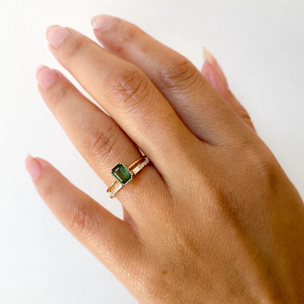 Diamond Baguette Equilibrium Cuff Ring - Image 2