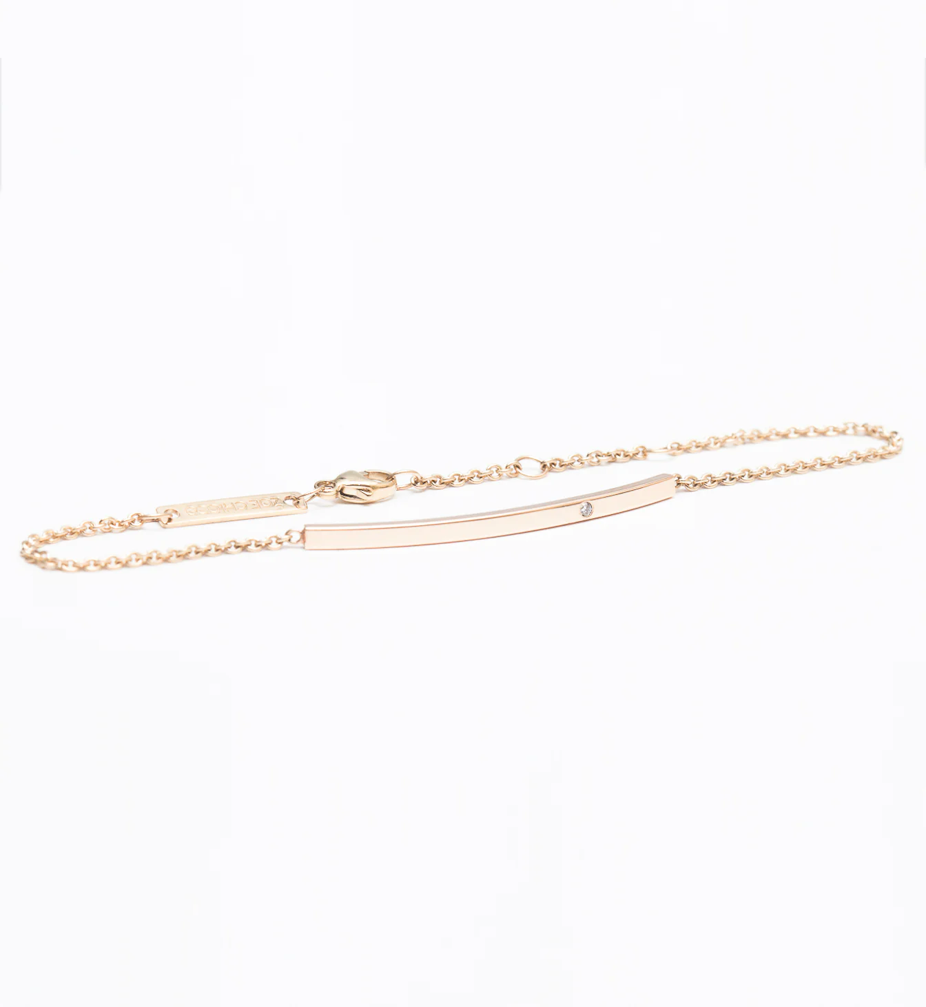 Diamond Curved Bar Bracelet - Image 2