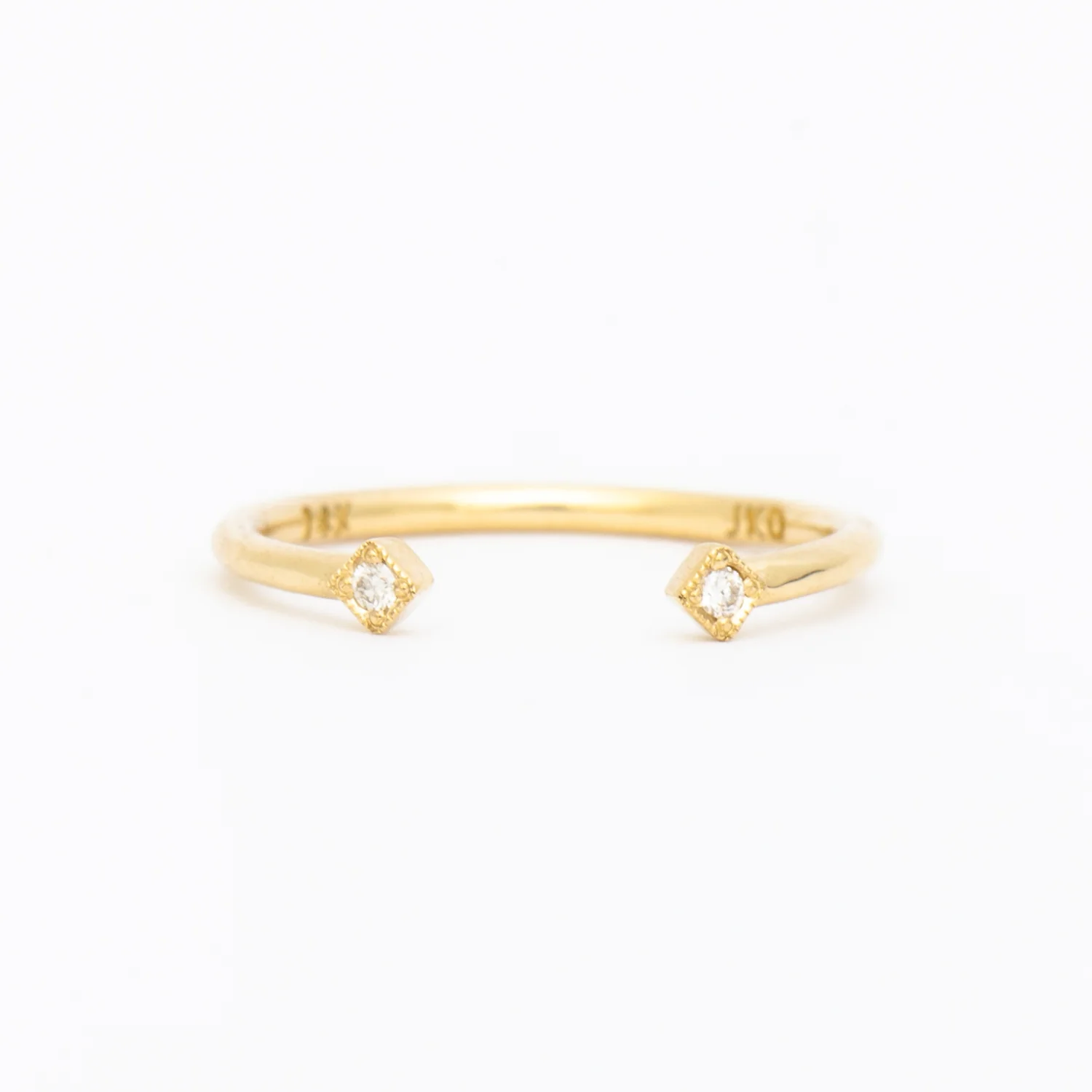 Diamond Deco Square Cuff Ring