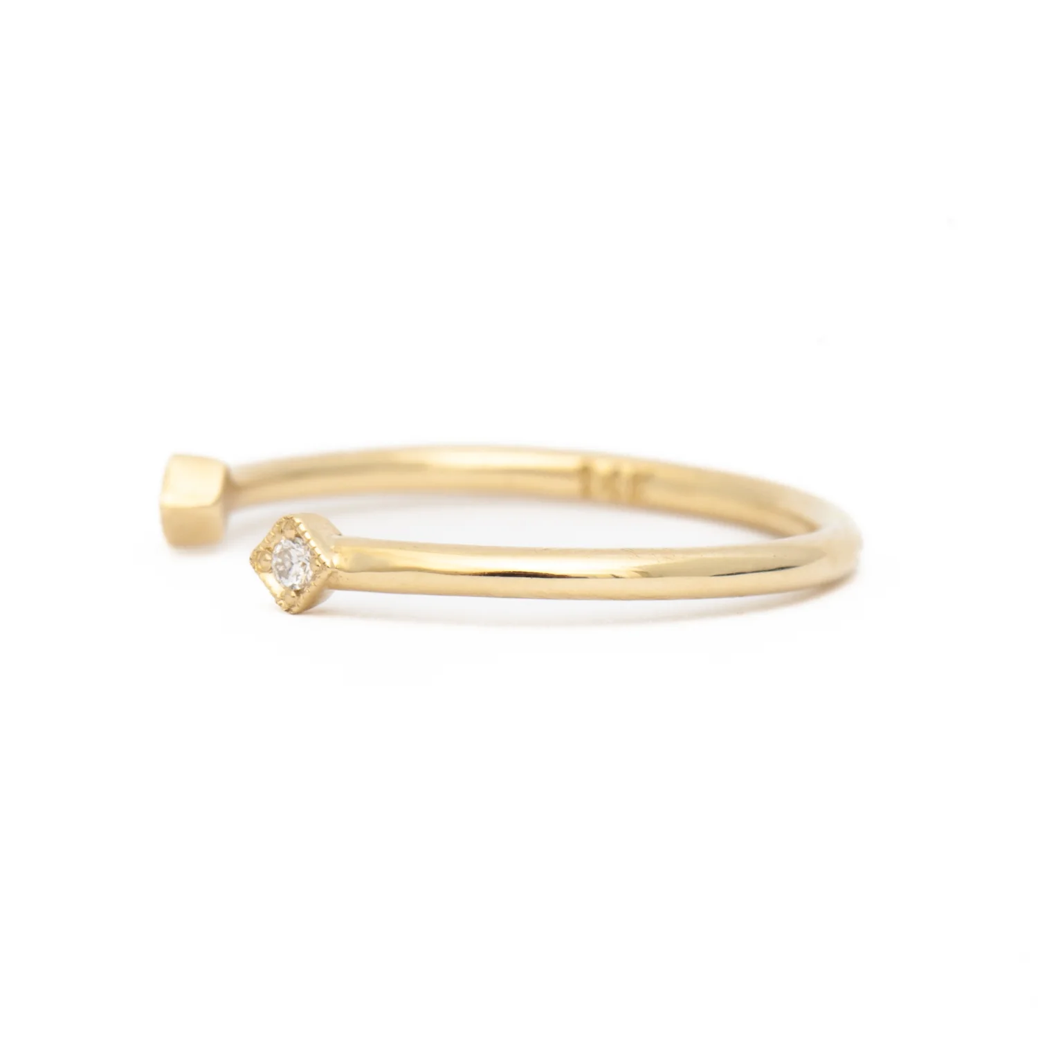 Diamond Deco Square Cuff Ring - Image 4