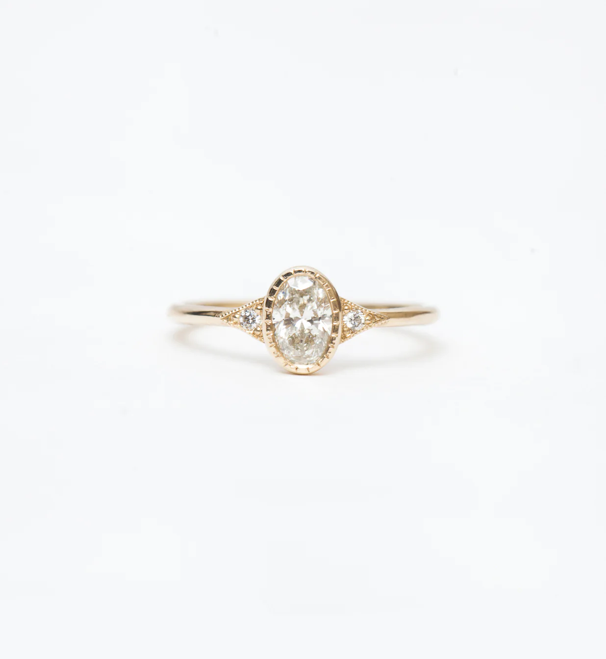 Diamond Oval Deco Ring