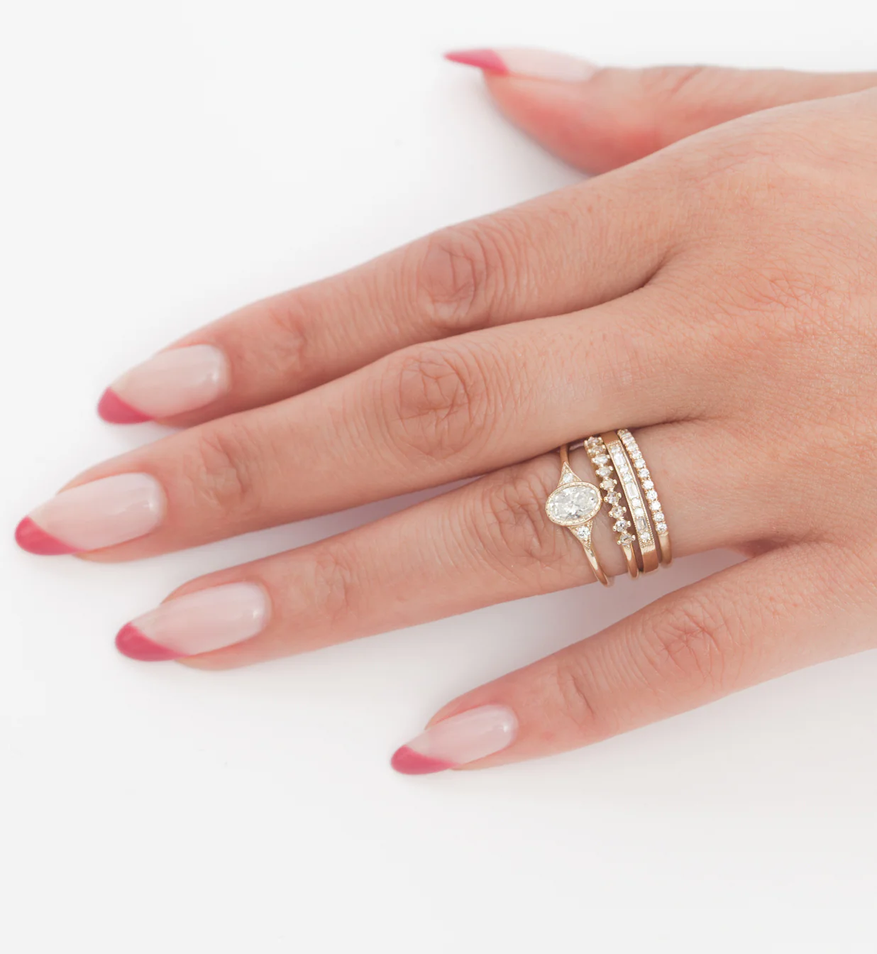 Diamond Oval Deco Ring - Image 6