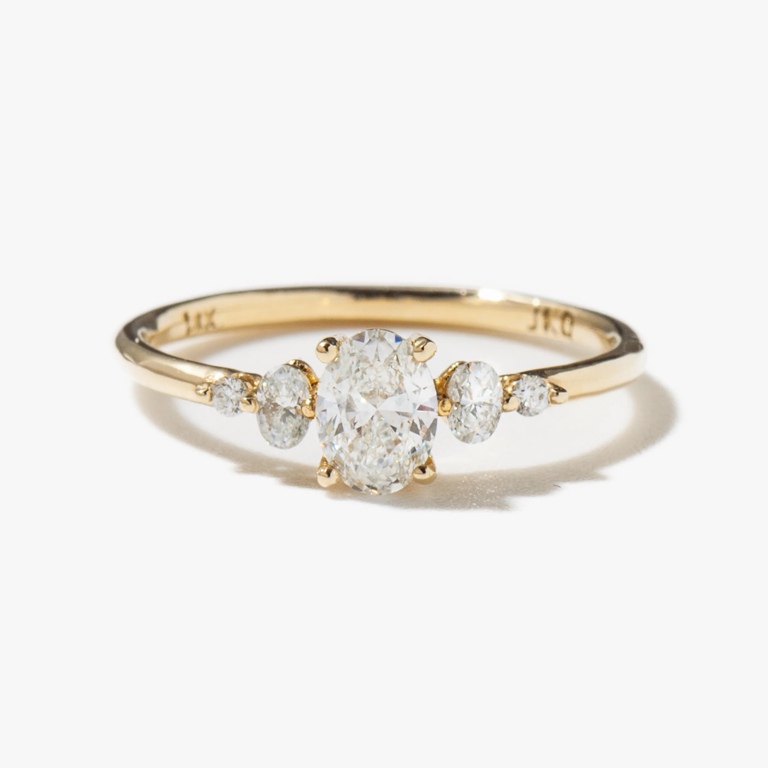 Diamond Oval Pebble Ring