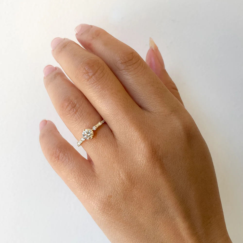 Diamond Solitaire Etude Ring - Image 2