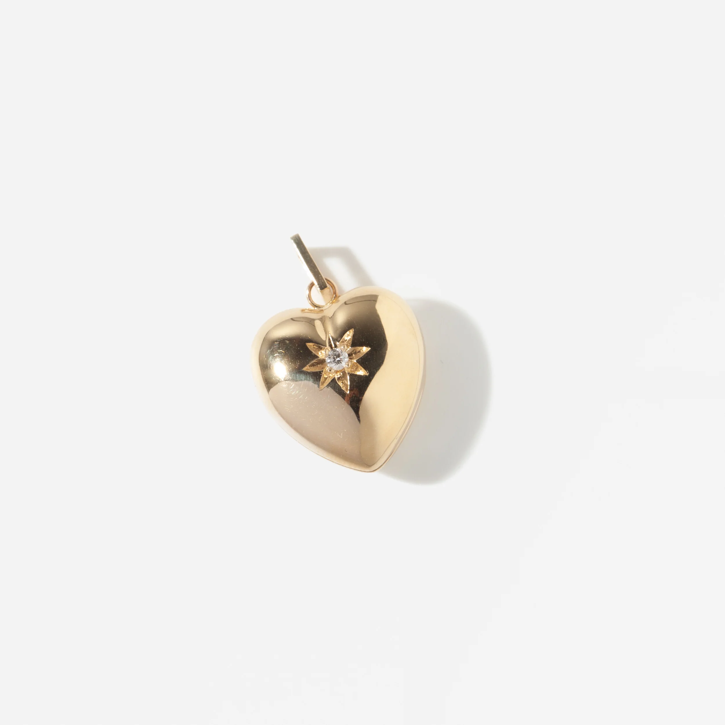Diamond Star Heart Locket