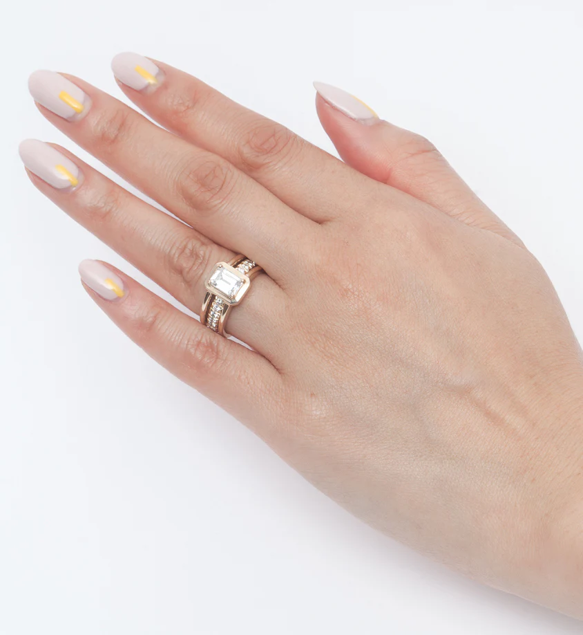 Emerald-Cut Attelage Ring - Image 2