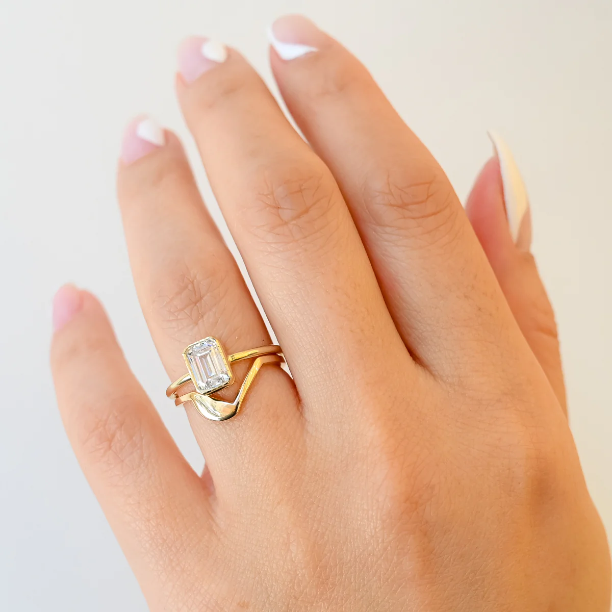 Emerald-Cut Diamond Wisp Ring - Image 2