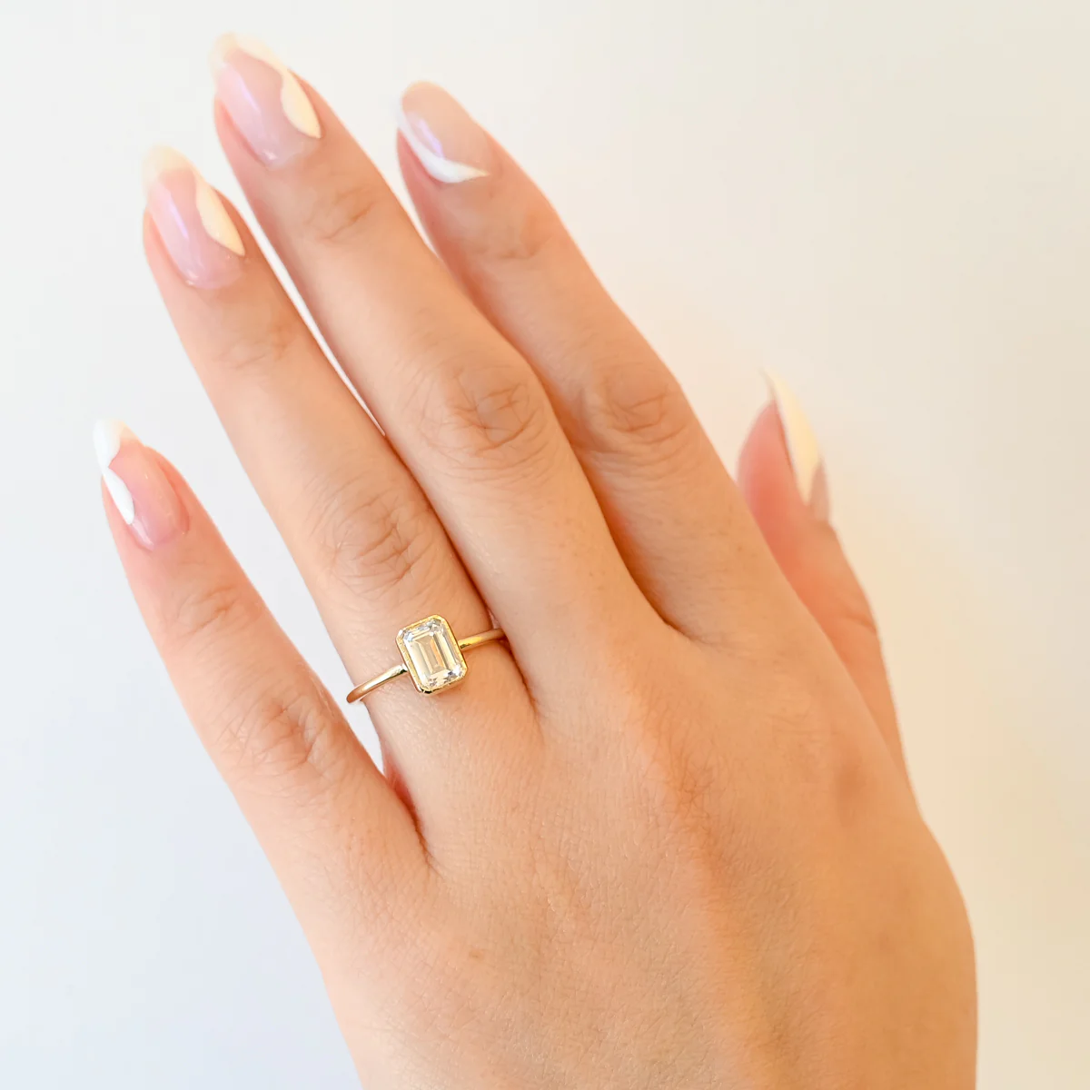 Emerald-Cut Diamond Wisp Ring - Image 5