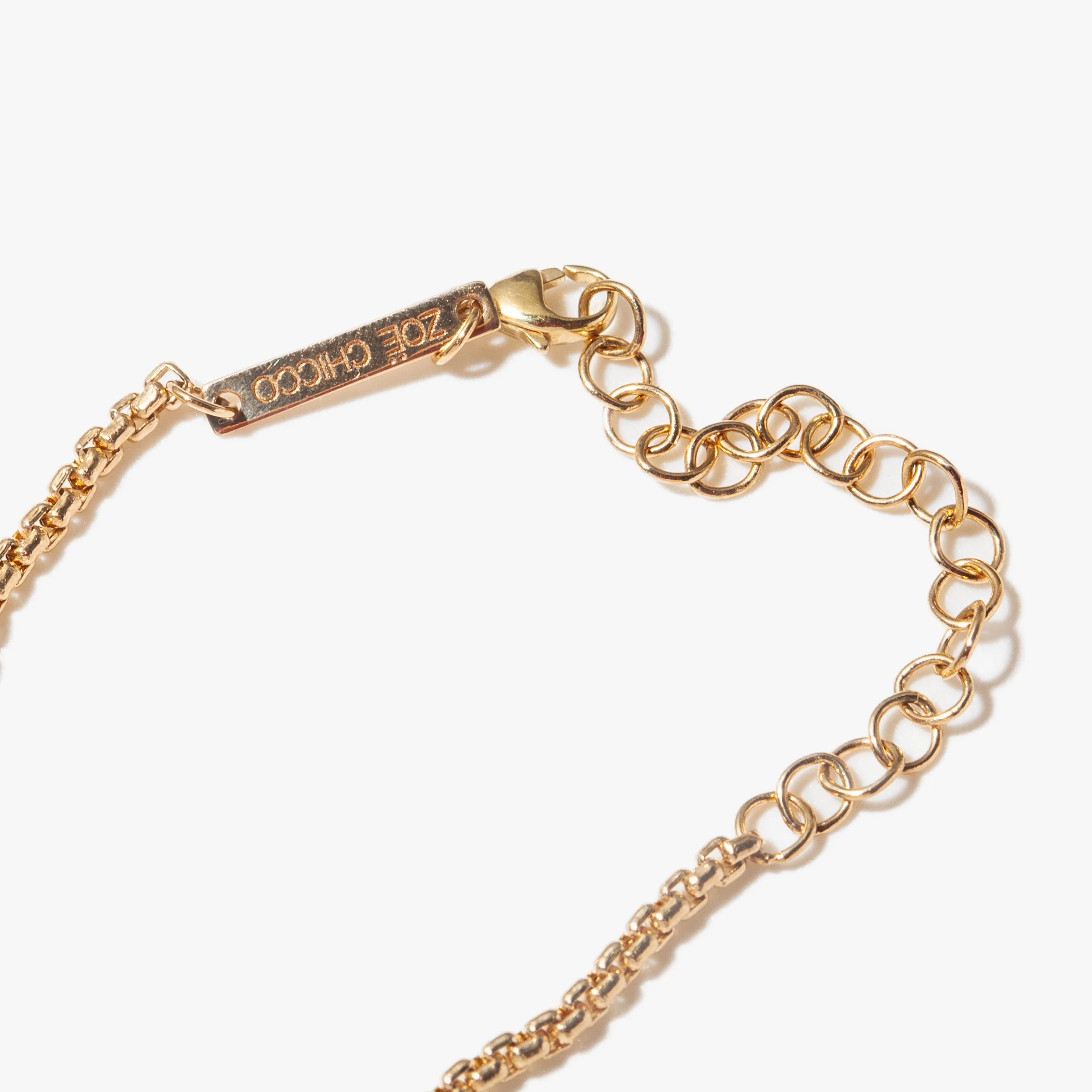 Emerald Cut Emerald & Pavé Diamond Bail Box Chain Necklace - Image 4