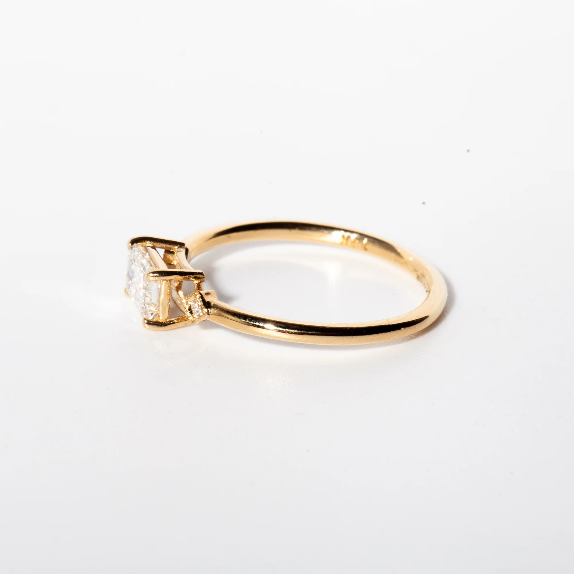 Emerald-Cut Gemstone Square Deco Ring - Image 3