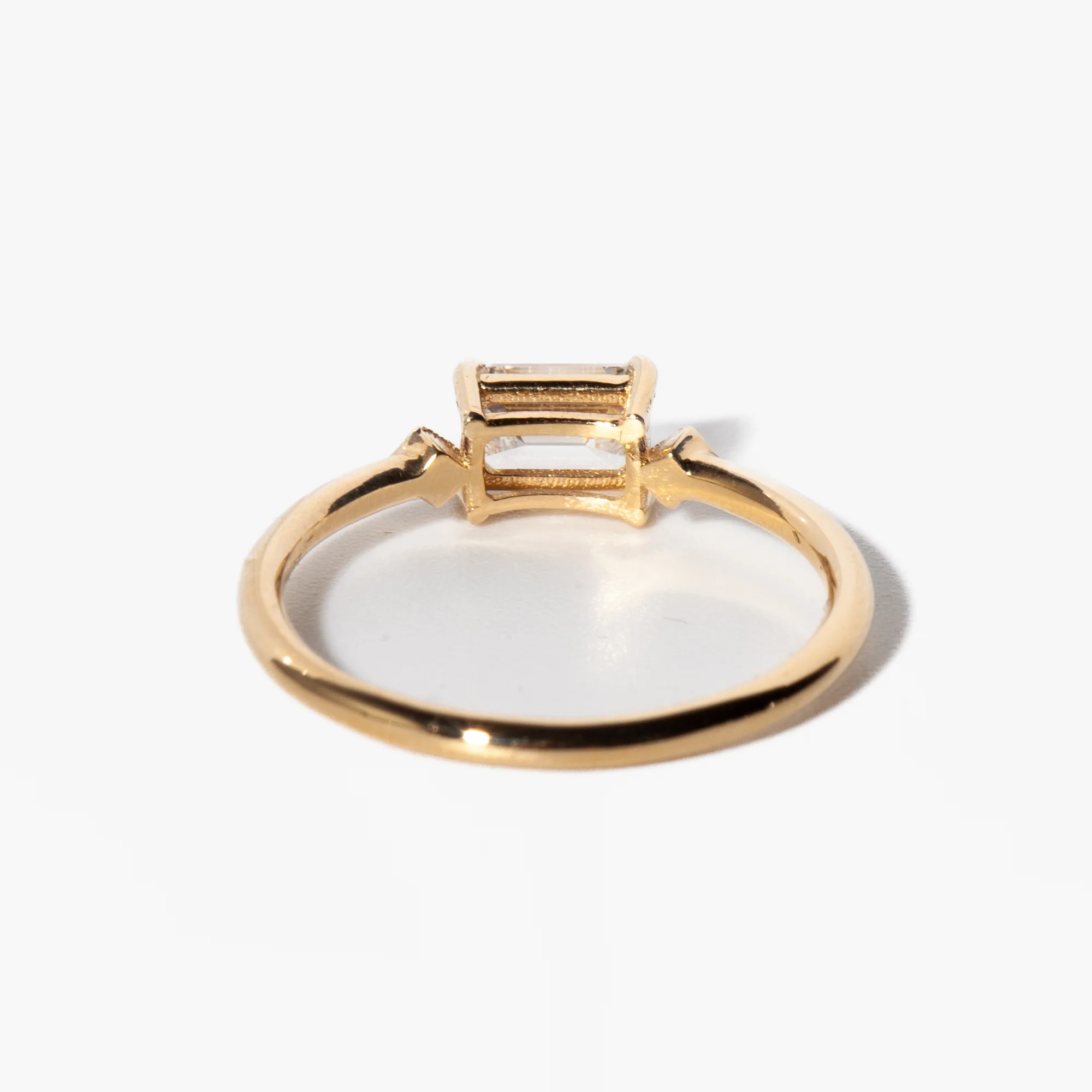 Emerald-Cut Gemstone Square Deco Ring - Image 4