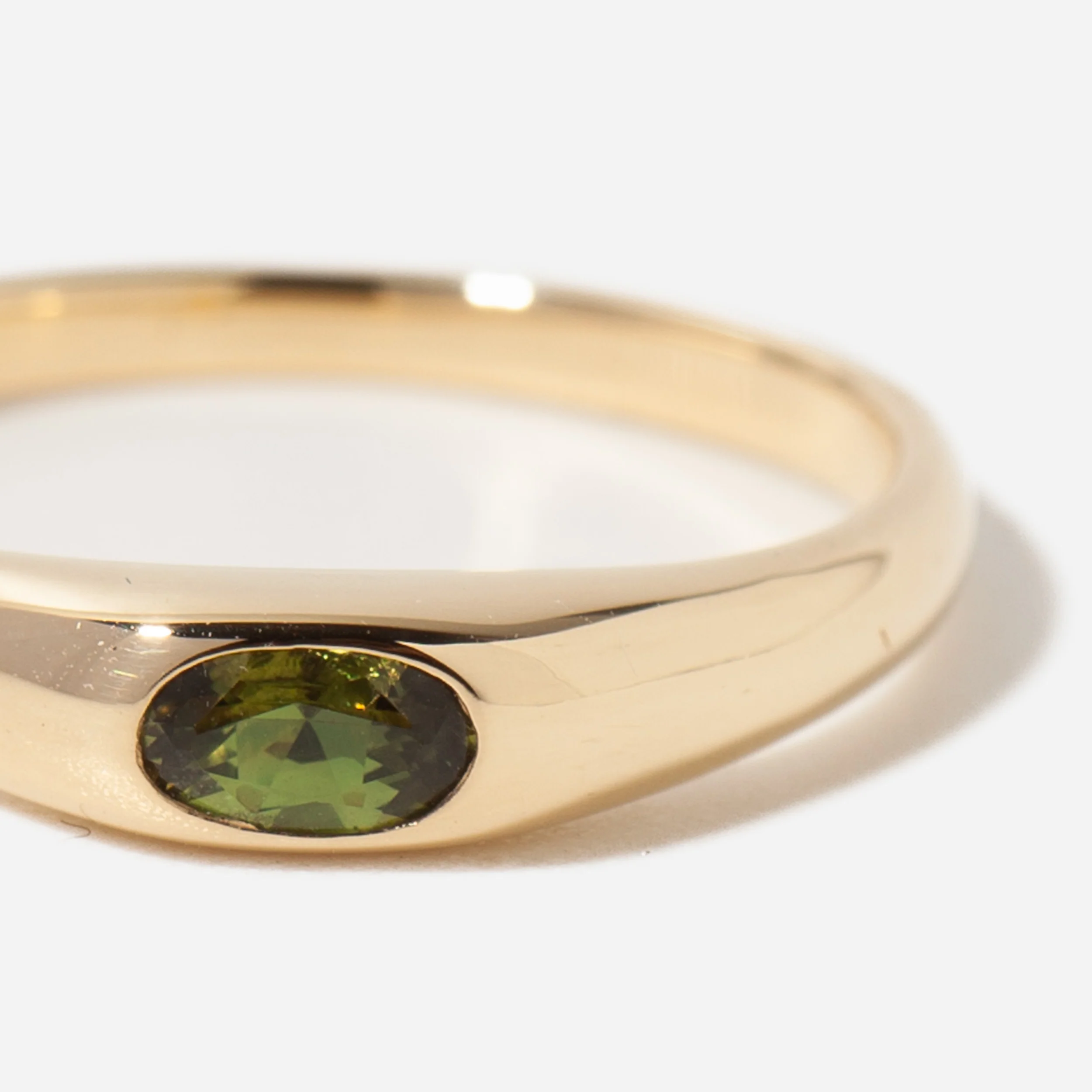 Forest Green Australian Sapphire Petite Risa Ring - Image 3