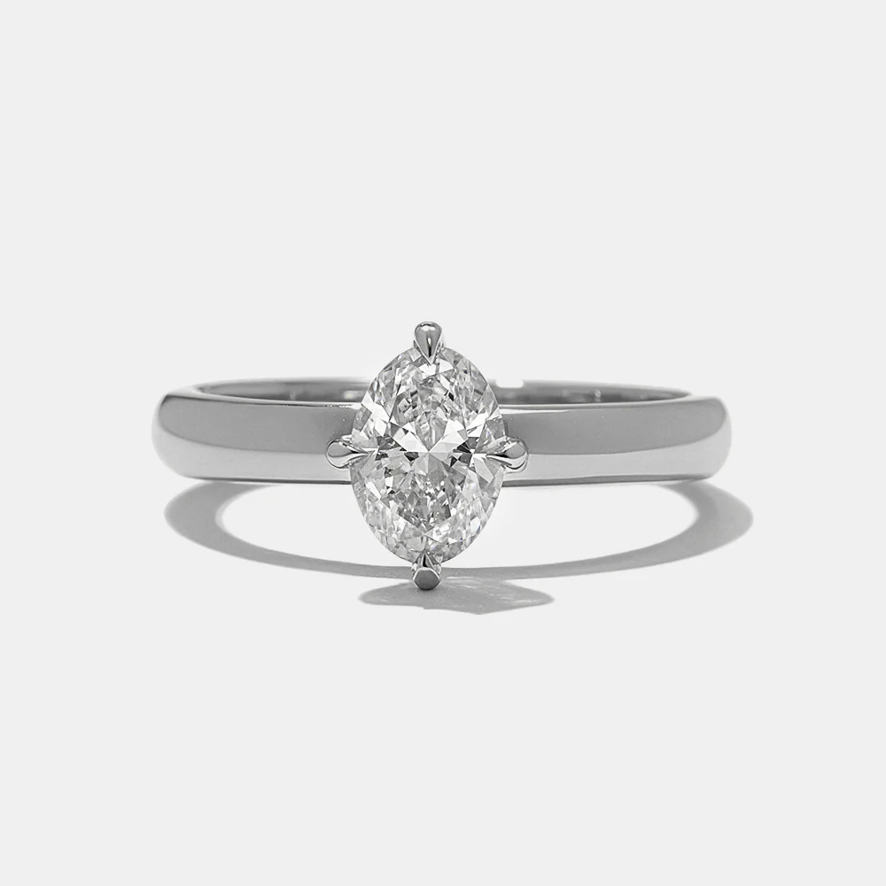 Franklin Oval Solitaire in Platinum