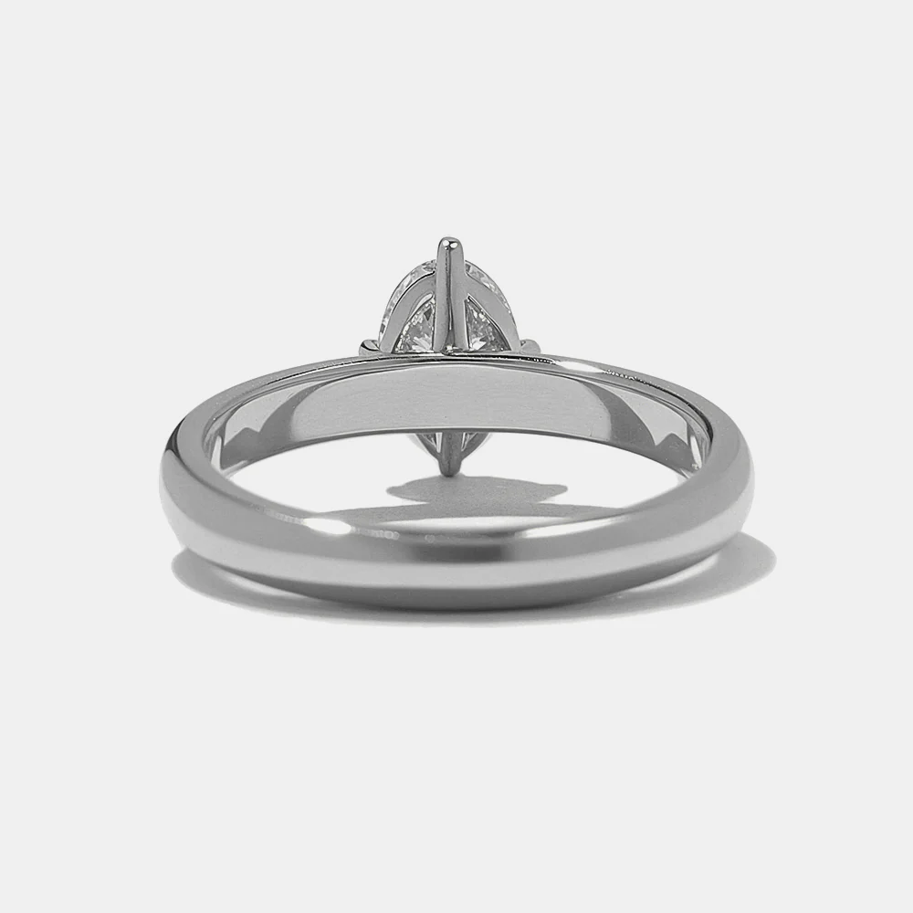 Franklin Oval Solitaire in Platinum - Image 5