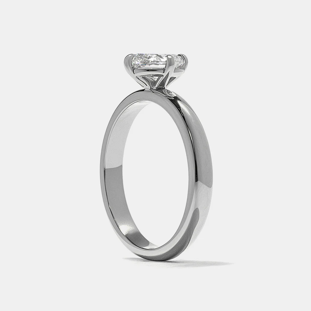 Franklin Oval Solitaire in Platinum - Image 6