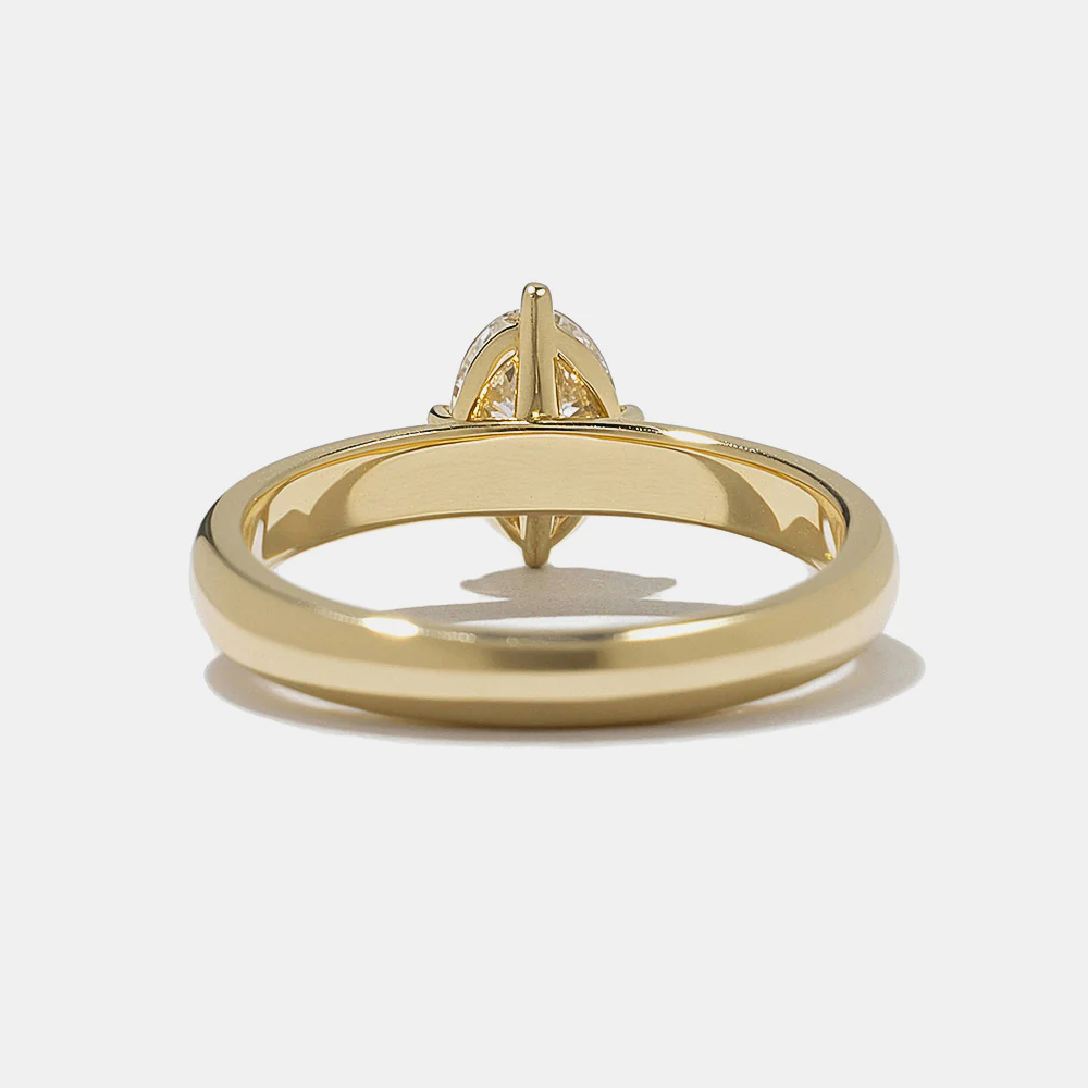 Franklin Oval Solitaire in Yellow Gold - Image 5