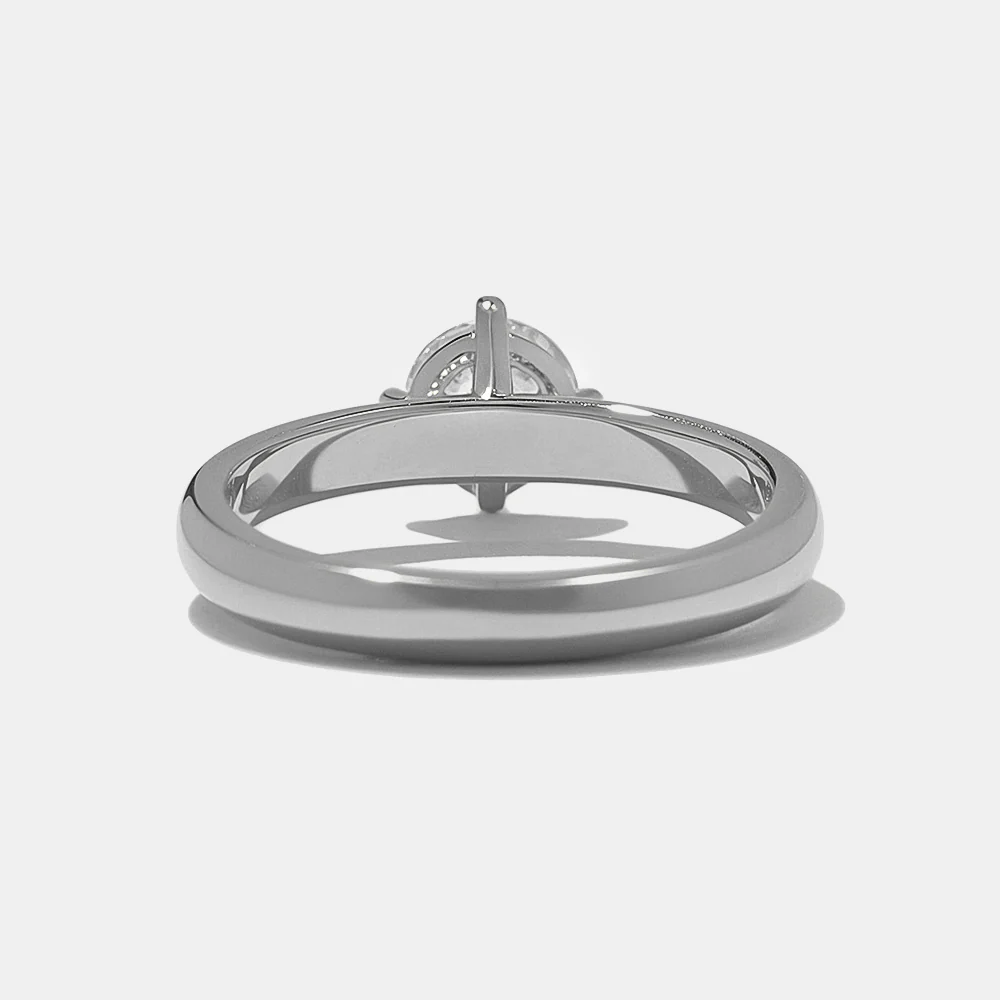 Franklin Round Solitaire in Platinum - Image 5