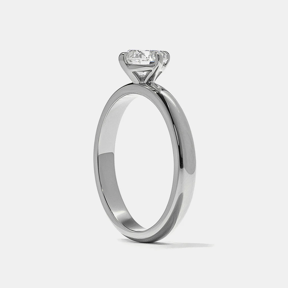 Franklin Round Solitaire in Platinum - Image 6