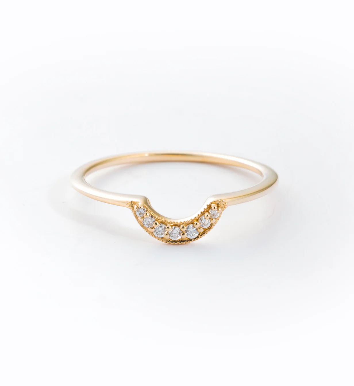 Gold Tiny Crescent Ring