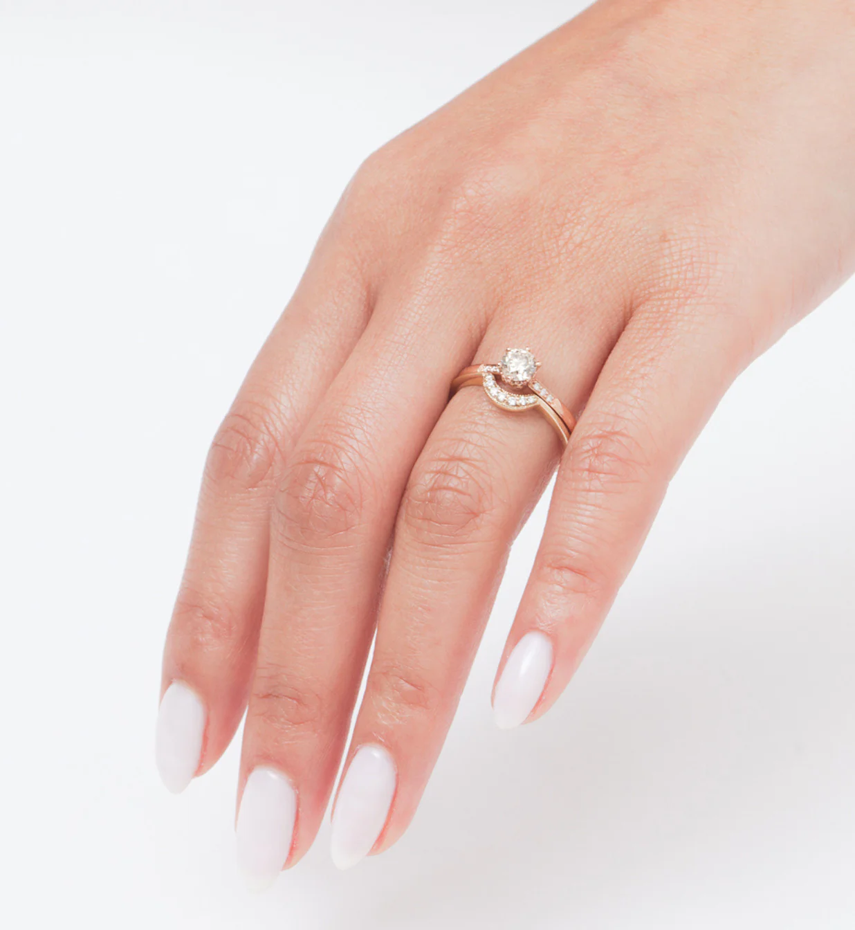 Gold Tiny Crescent Ring - Image 2