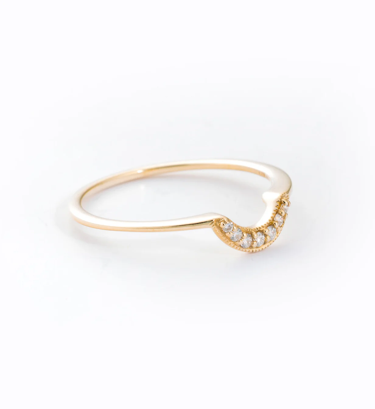 Gold Tiny Crescent Ring - Image 3