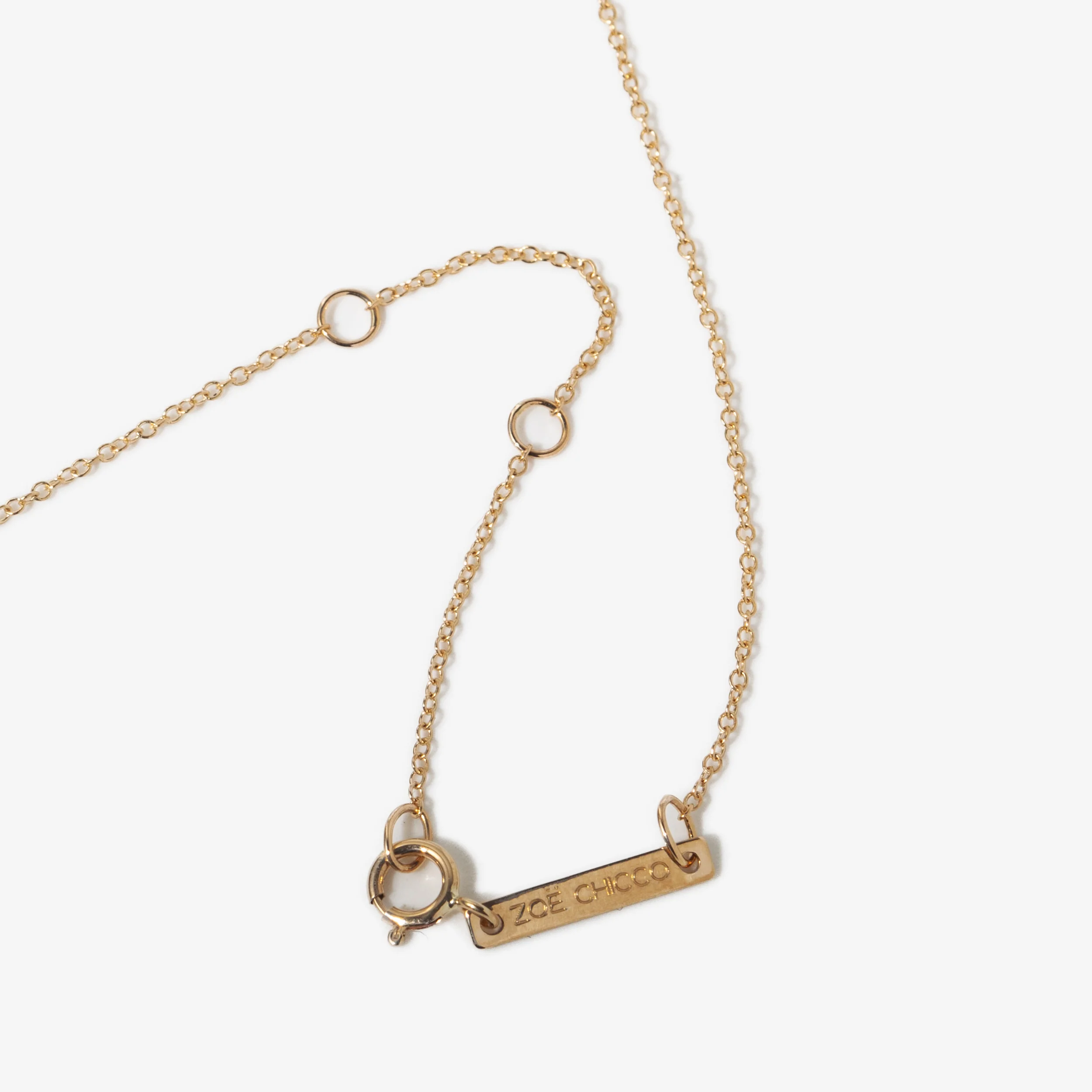 Graduated Baguette Diamond Curved Bar Necklace - Image 3