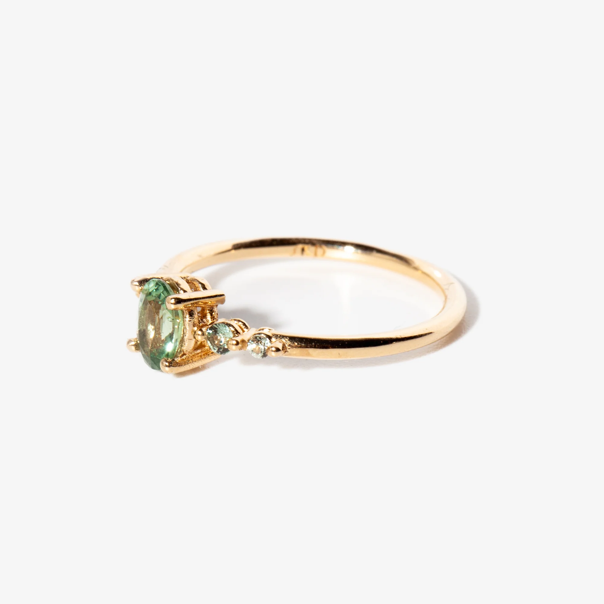 Green Sapphire Pebble Ring - Image 2