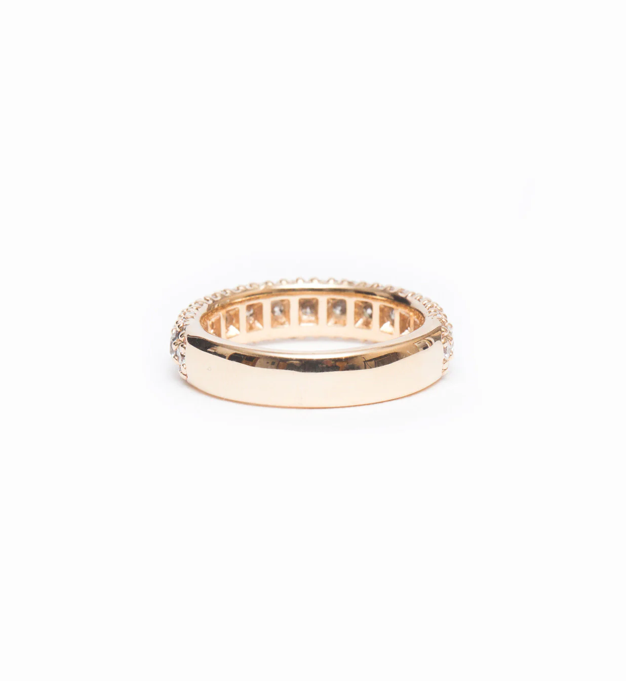 Grey Diamond Celestine Half Eternity Pavé Band - Image 3