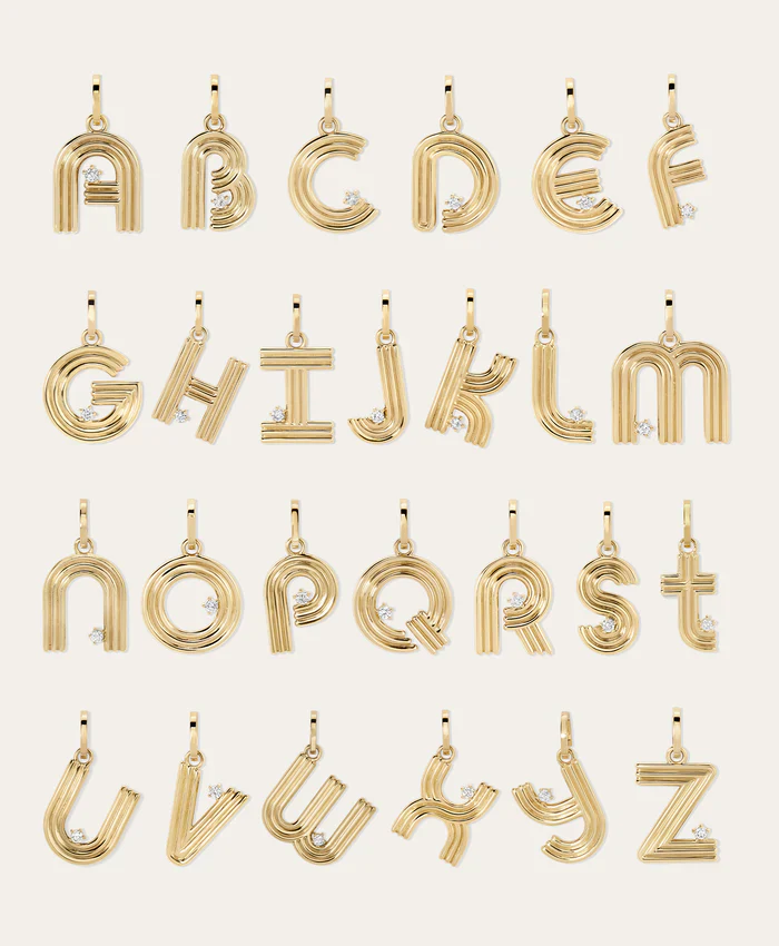 Groovy Diamond Initial Charm - Image 10