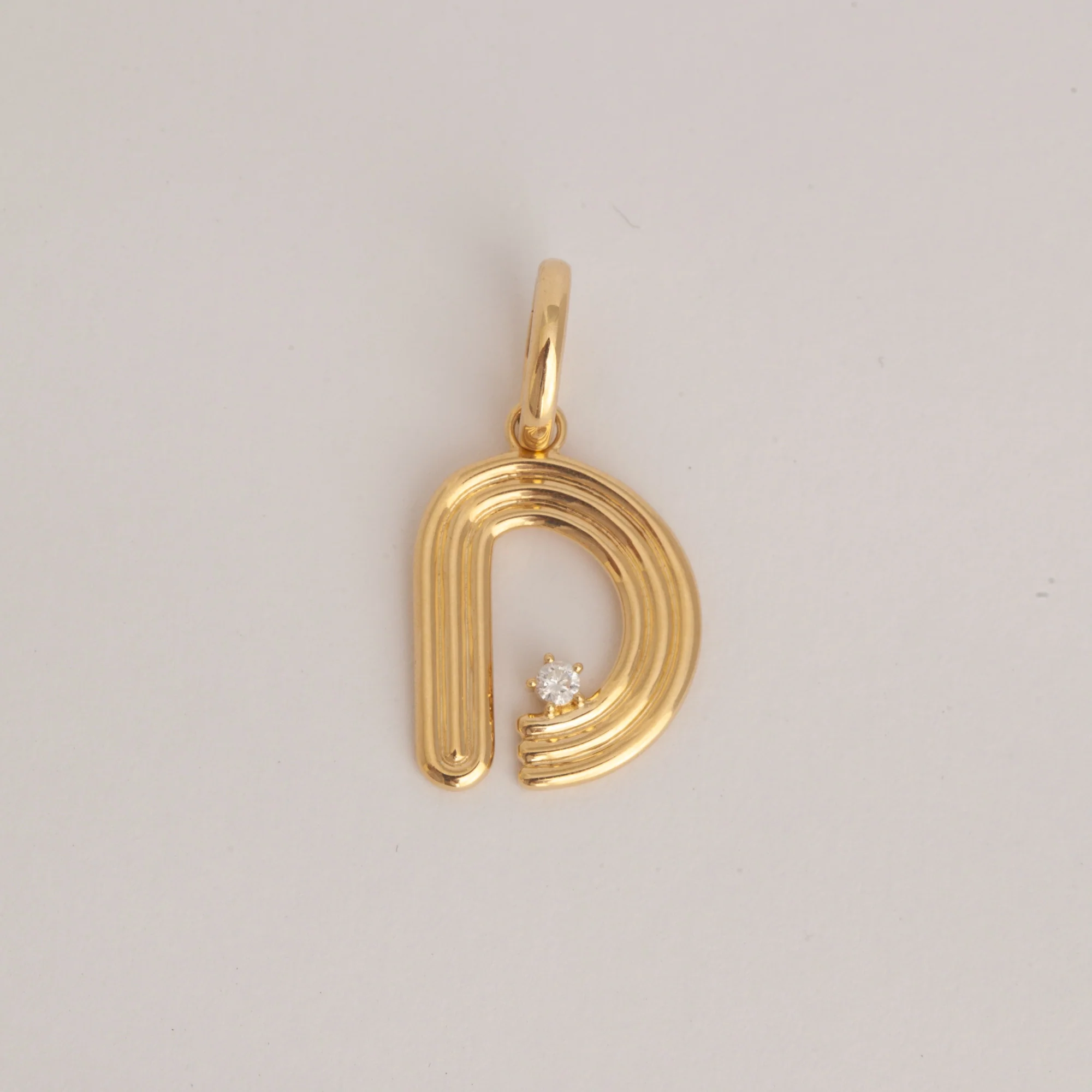 Groovy Diamond Initial Charm - Image 6