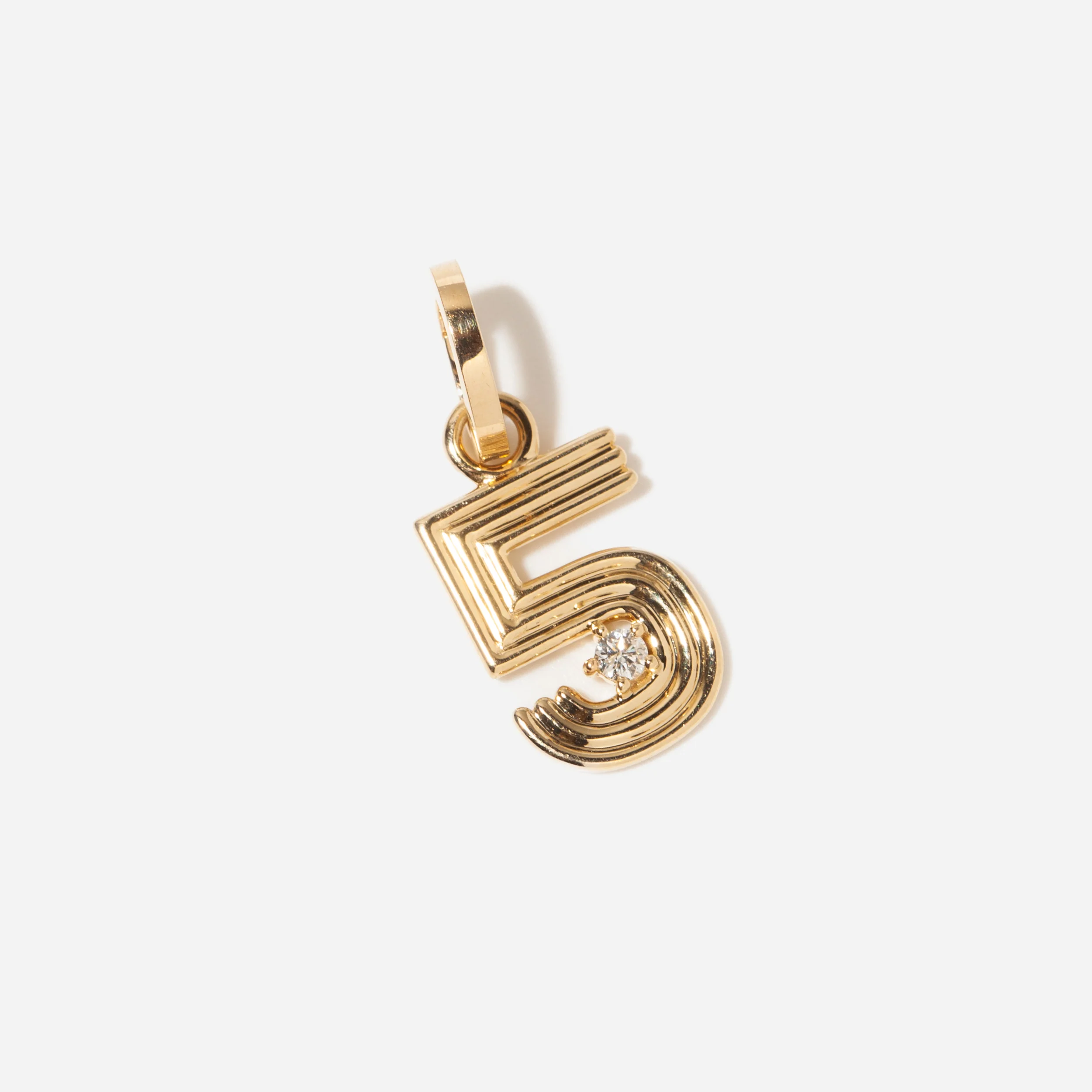 Groovy Diamond Number 5 Hinged Charm - Image 2