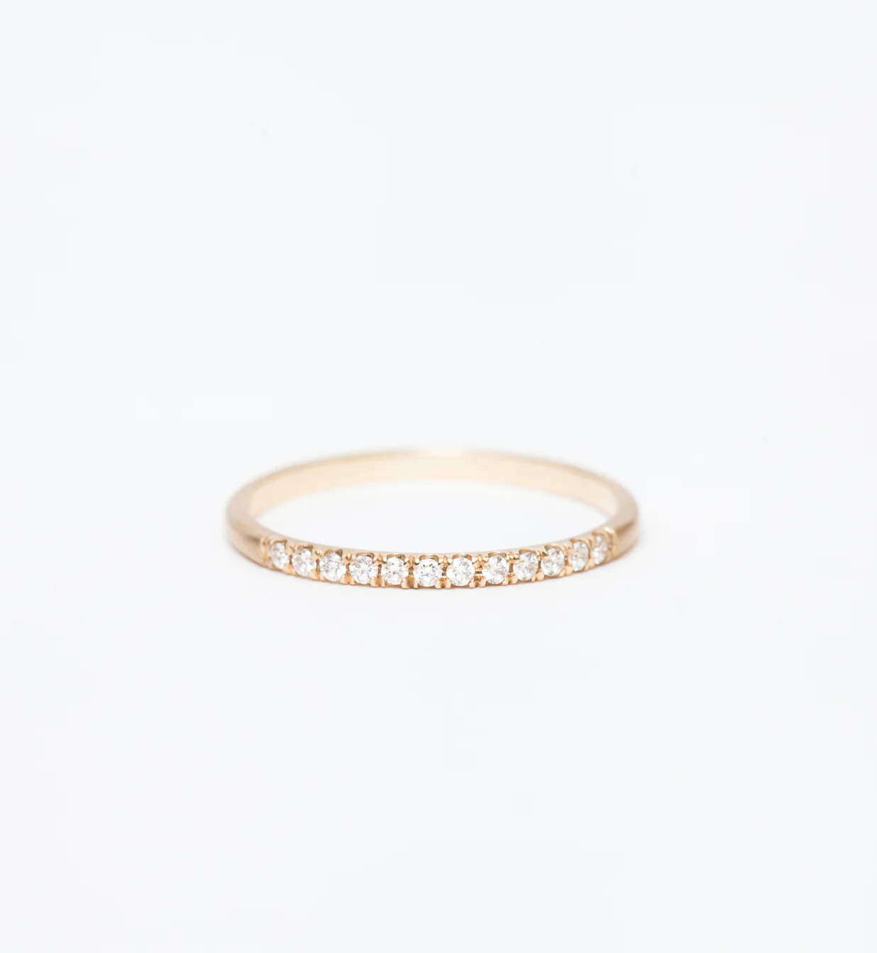Half Round Semi Pavé Ring