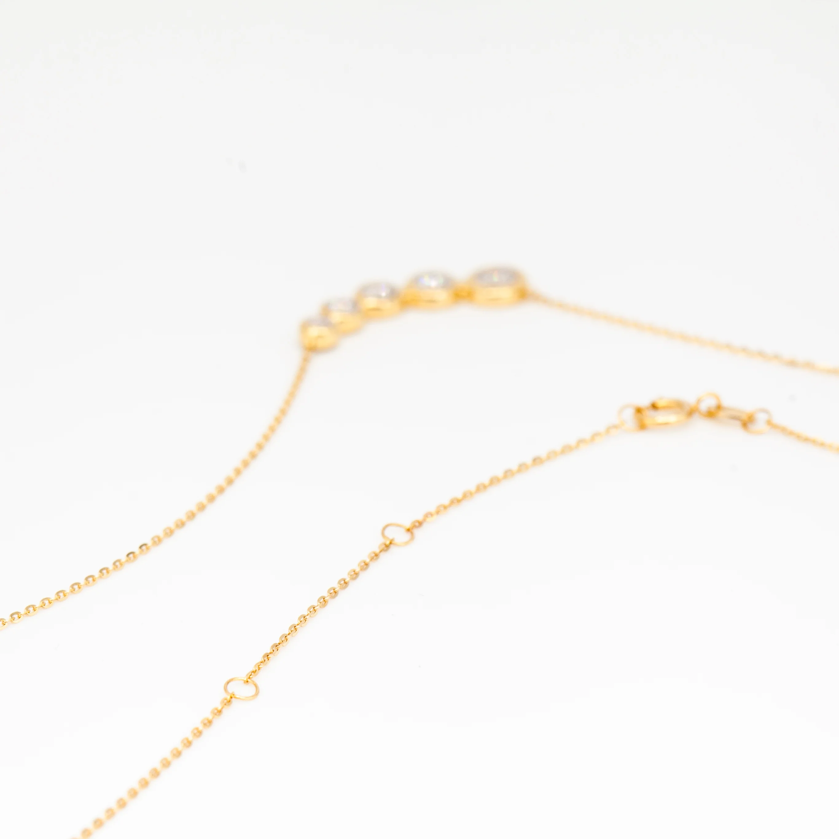 Illusion-set Diamond Swoop Necklace - Image 3