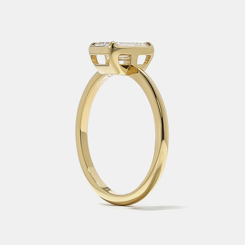 Jackson Emerald-cut Solitaire in Yellow Gold - Image 6