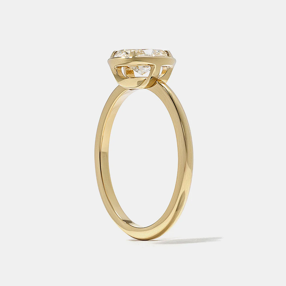 Jackson Oval Solitaire in Yellow Gold - Image 6