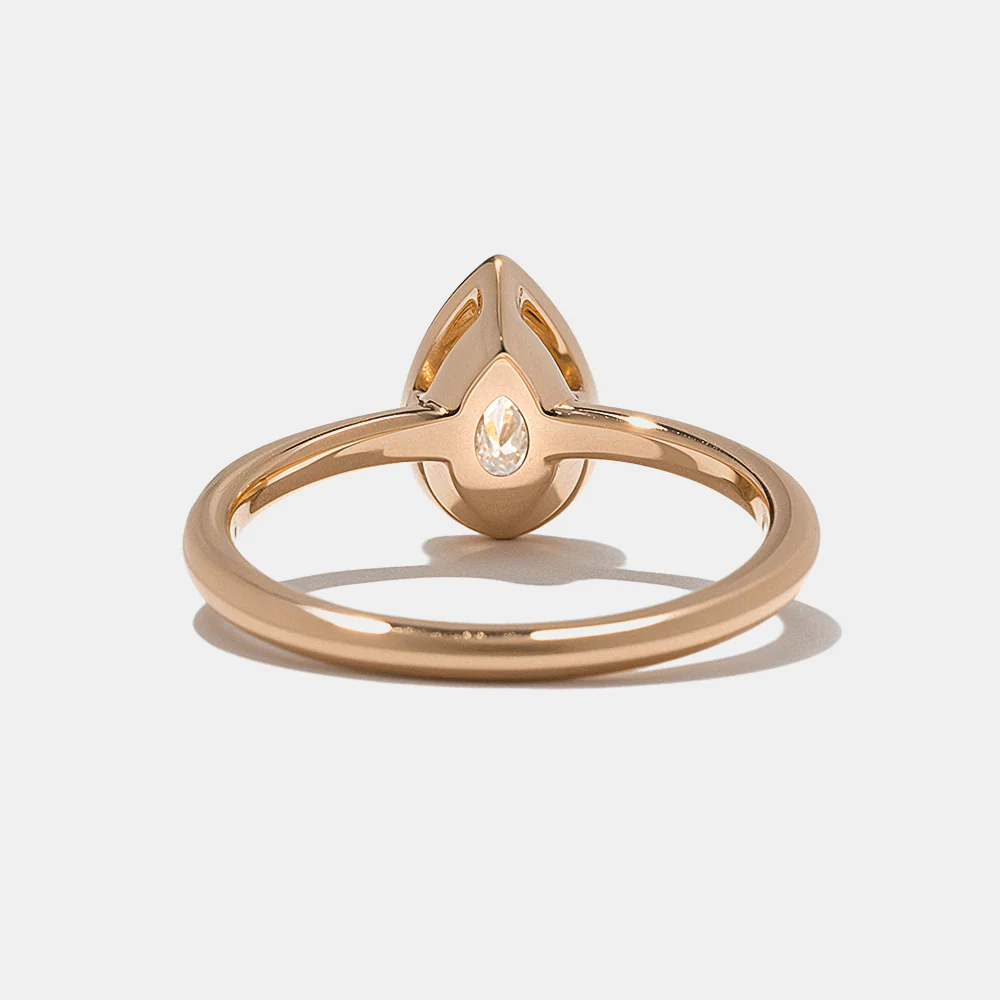 Jackson Pear Solitaire in Rose Gold - Image 5
