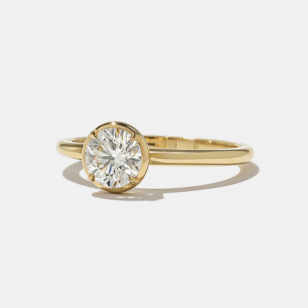 Jackson Round Solitaire in Yellow Gold - Image 3