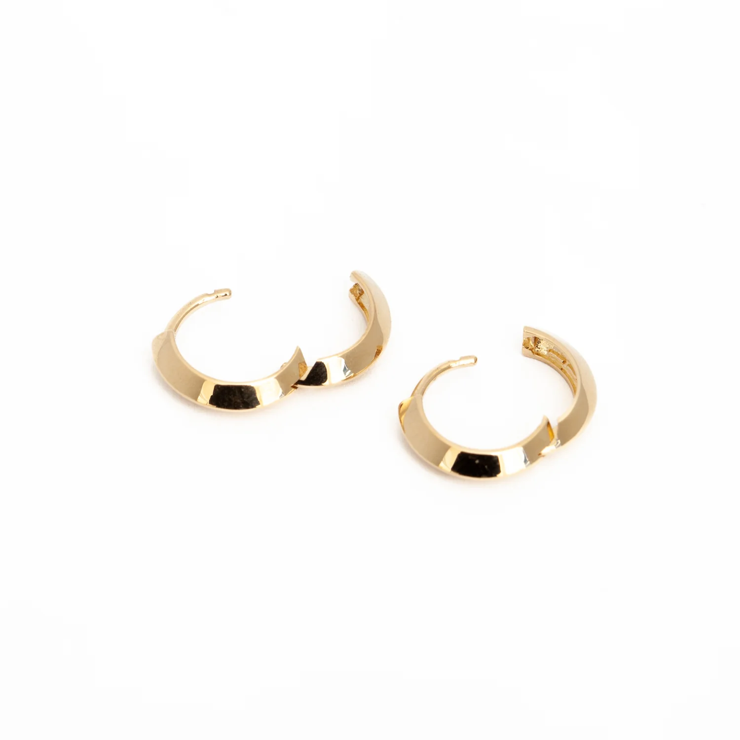Knife Edge Hinged Huggie Hoops - Image 4